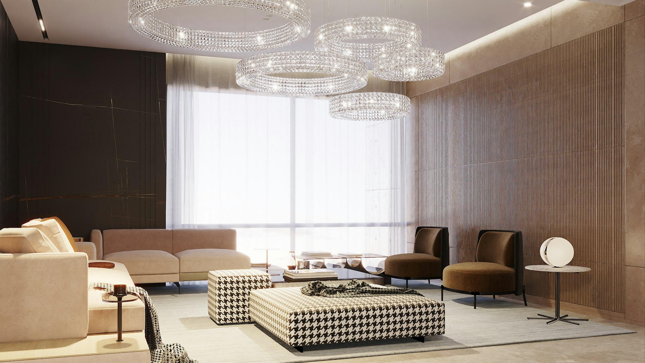 A warm, modern interior — the kind of work a portfolio site should showcase